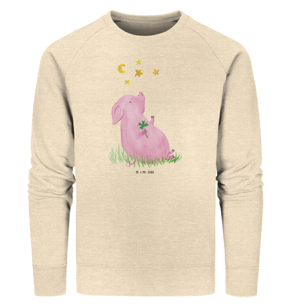 Organic Pullover Glücksschwein Pullover, Pullover Männer, Pullover Frauen, Sweatshirt, Sweatshirt Männer, Sweatshirt Frauen, Unisex, süße Tiermotive, gute Laune, lustige Sprüche, Tiere, Glücksschwein. Glück, Schwein, Schweinchen, Sterne, Sernchen, Ziele, Träume, Motivation, Glücksbringer