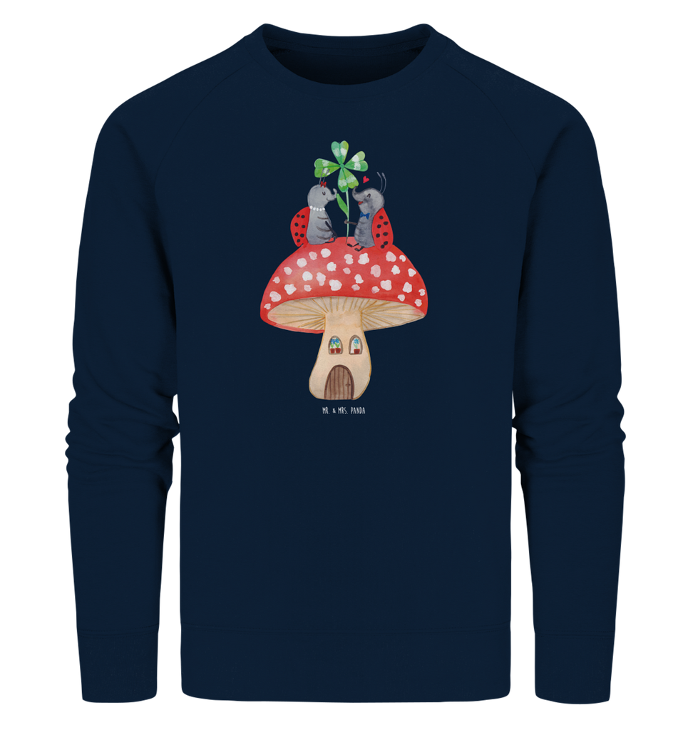 Organic Pullover Marienkäfer Paar Fliegenpilz Pullover, Pullover Männer, Pullover Frauen, Sweatshirt, Sweatshirt Männer, Sweatshirt Frauen, Unisex, Tiermotive, Gute Laune, lustige Sprüche, Tiere, Haus, Wohnung, zuhause, Fliegenpilz, Marienkäfer, Fleigenpilzhaus