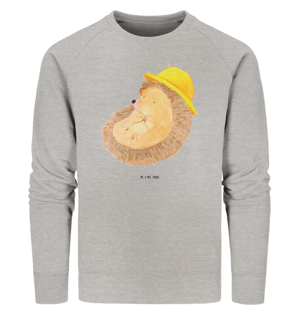 Organic Pullover Igel betet Pullover, Pullover Männer, Pullover Frauen, Sweatshirt, Sweatshirt Männer, Sweatshirt Frauen, Unisex, Tiermotive, Gute Laune, lustige Sprüche, Tiere, Igel, Igel mit Hut, Sonnenhut, Gott, Amen, beten, Leben, Dankbarkeit, Dankbar sein, dankbar, genießen