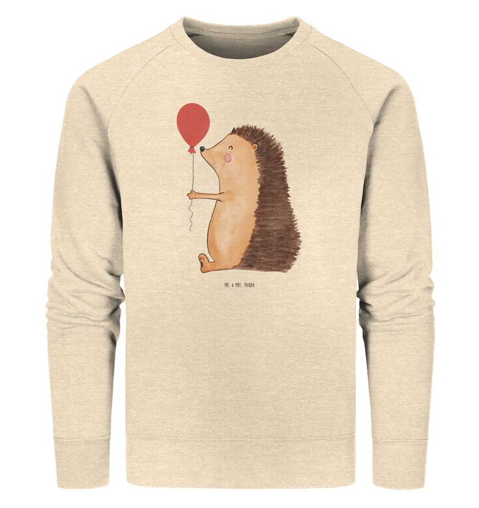Organic Pullover Igel mit Luftballon Pullover, Pullover Männer, Pullover Frauen, Sweatshirt, Sweatshirt Männer, Sweatshirt Frauen, Unisex, Tiermotive, Gute Laune, lustige Sprüche, Tiere, Igel, Geburtstag, Herzlichen Glückwunsch, Glückwunsch, Geburtstagskind, Ballon, Happy Birthday