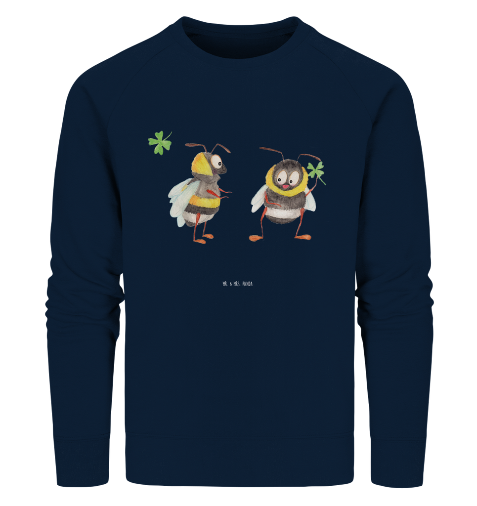 Organic Pullover Hummeln mit Kleeblatt Pullover, Pullover Männer, Pullover Frauen, Sweatshirt, Sweatshirt Männer, Sweatshirt Frauen, Unisex, Tiermotive, Gute Laune, lustige Sprüche, Tiere, Hummel, Biene, Spruch positiv, Biene Deko, Spruch schön, glücklich sein, glücklich werden, Spruch fröhlich