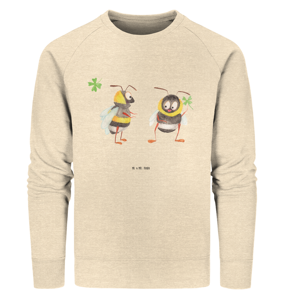 Organic Pullover Hummeln mit Kleeblatt Pullover, Pullover Männer, Pullover Frauen, Sweatshirt, Sweatshirt Männer, Sweatshirt Frauen, Unisex, Tiermotive, Gute Laune, lustige Sprüche, Tiere, Hummel, Biene, Spruch positiv, Biene Deko, Spruch schön, glücklich sein, glücklich werden, Spruch fröhlich