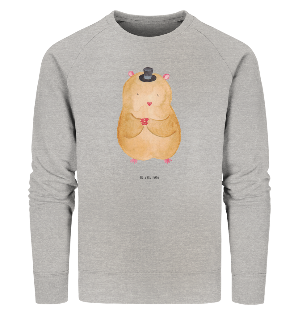 Organic Pullover Hamster mit Hut Pullover, Pullover Männer, Pullover Frauen, Sweatshirt, Sweatshirt Männer, Sweatshirt Frauen, Unisex, Tiermotive, Gute Laune, lustige Sprüche, Tiere, Hamster, Hut, Magier, Zylinder, Zwerghamster, Zauberer, Houdini