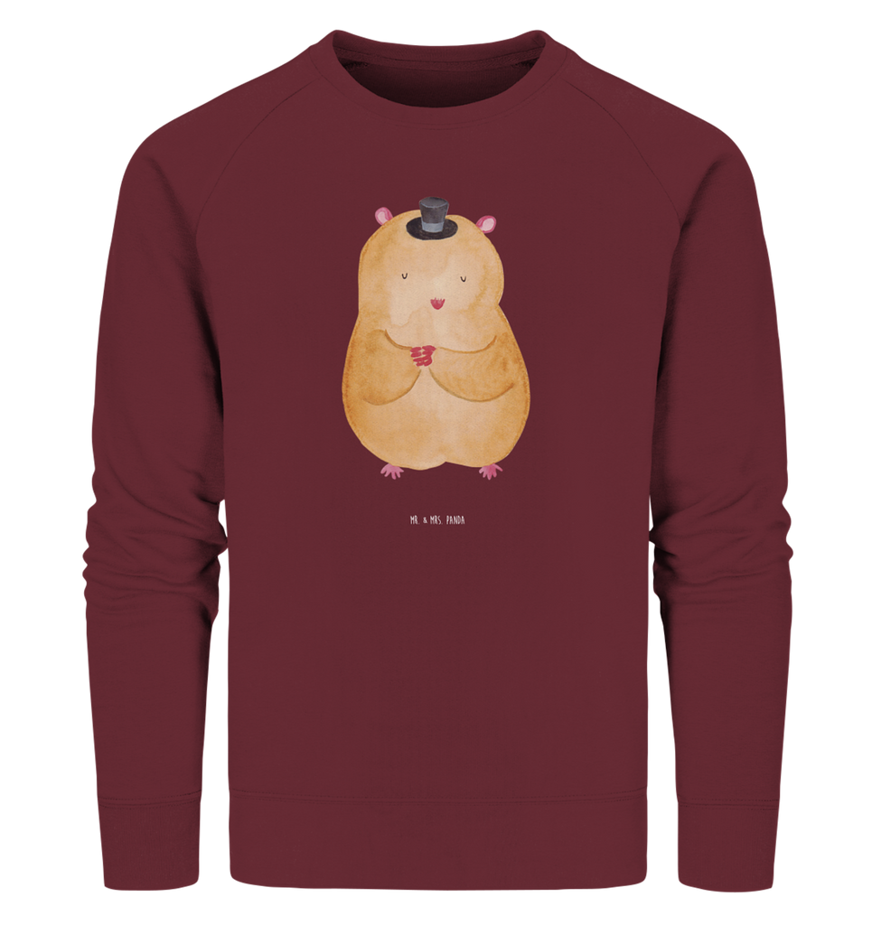 Organic Pullover Hamster mit Hut Pullover, Pullover Männer, Pullover Frauen, Sweatshirt, Sweatshirt Männer, Sweatshirt Frauen, Unisex, Tiermotive, Gute Laune, lustige Sprüche, Tiere, Hamster, Hut, Magier, Zylinder, Zwerghamster, Zauberer, Houdini