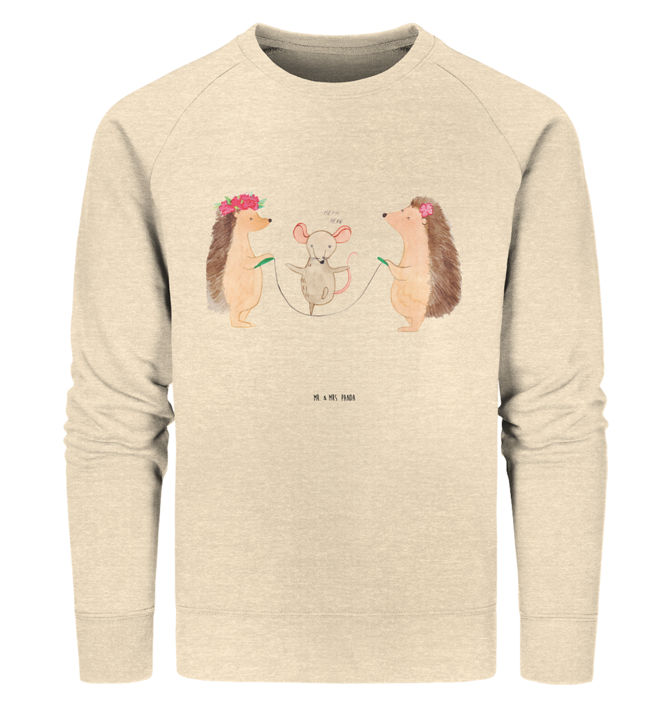 Organic Pullover Igel Seilhüpfen Pullover, Pullover Männer, Pullover Frauen, Sweatshirt, Sweatshirt Männer, Sweatshirt Frauen, Unisex, Tiermotive, Gute Laune, lustige Sprüche, Tiere, Igel, Maus, Seilspringen, Seilhüpfen, Kinder, Kindergarten