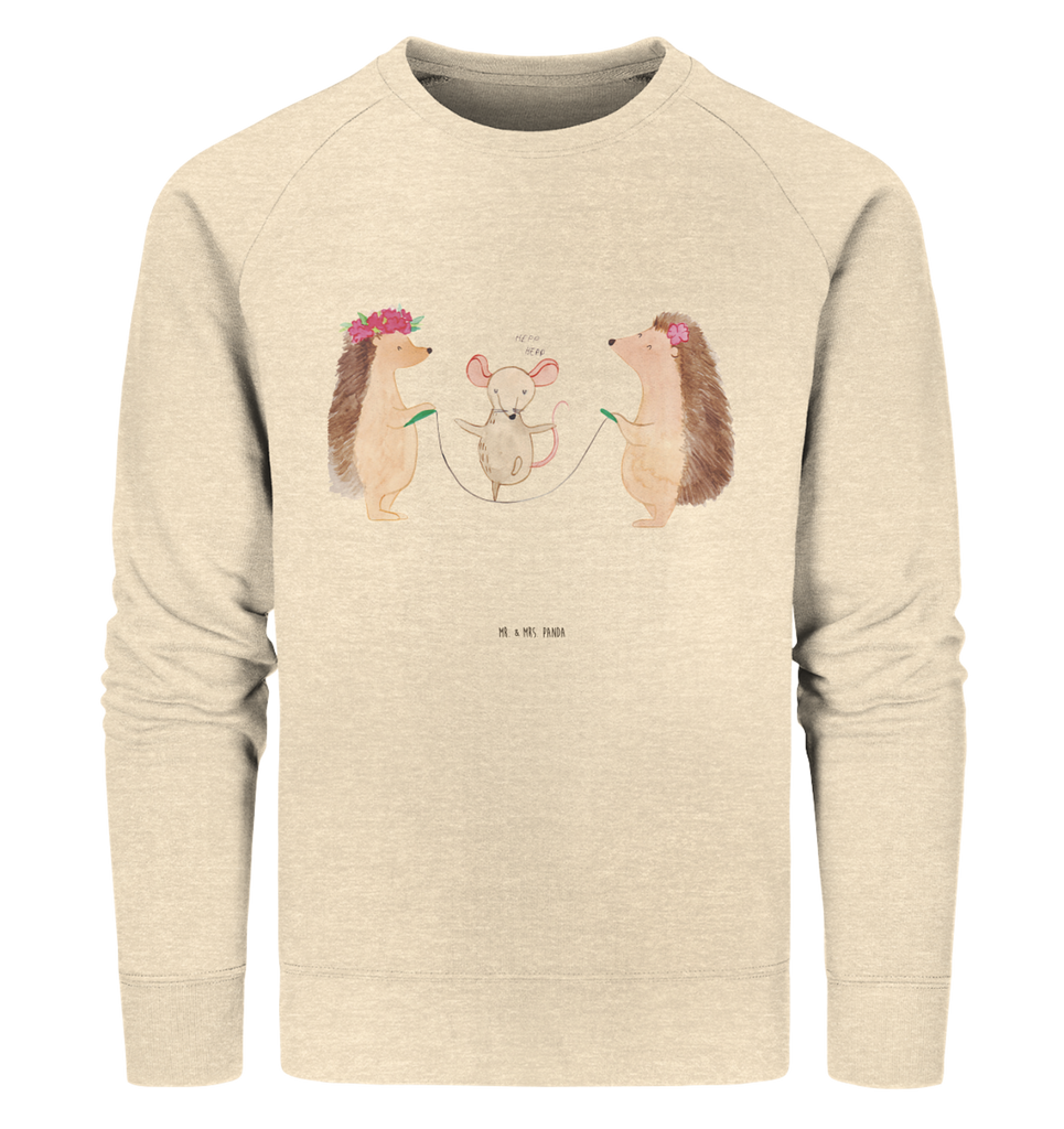 Organic Pullover Igel Seilhüpfen Pullover, Pullover Männer, Pullover Frauen, Sweatshirt, Sweatshirt Männer, Sweatshirt Frauen, Unisex, Tiermotive, Gute Laune, lustige Sprüche, Tiere, Igel, Maus, Seilspringen, Seilhüpfen, Kinder, Kindergarten