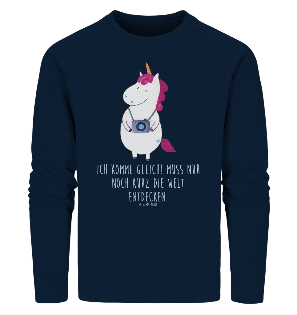 Organic Pullover Einhorn Fotograf Pullover, Pullover Männer, Pullover Frauen, Sweatshirt, Sweatshirt Männer, Sweatshirt Frauen, Unisex, Einhorn, Einhörner, Einhorn Deko, Pegasus, Unicorn, Fotograf, Fotografie, Kamera, Reisen, Weltreise, Weltenbummler, Urlaub, Tourist, Kurztrip, Reise, Städtereise