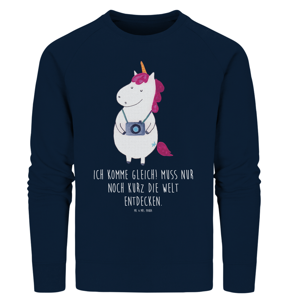 Organic Pullover Einhorn Fotograf Pullover, Pullover Männer, Pullover Frauen, Sweatshirt, Sweatshirt Männer, Sweatshirt Frauen, Unisex, Einhorn, Einhörner, Einhorn Deko, Pegasus, Unicorn, Fotograf, Fotografie, Kamera, Reisen, Weltreise, Weltenbummler, Urlaub, Tourist, Kurztrip, Reise, Städtereise