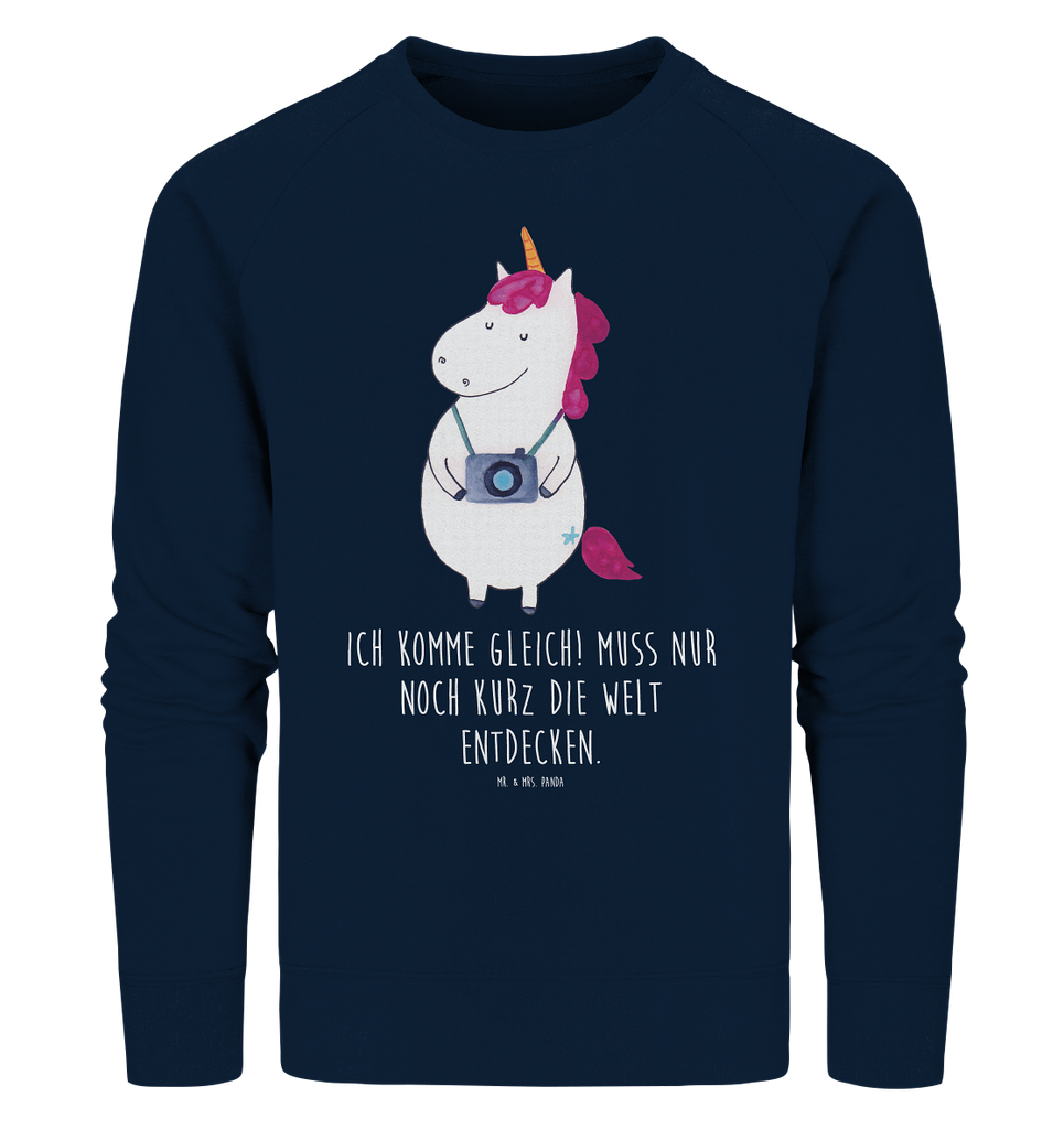 Organic Pullover Einhorn Fotograf Pullover, Pullover Männer, Pullover Frauen, Sweatshirt, Sweatshirt Männer, Sweatshirt Frauen, Unisex, Einhorn, Einhörner, Einhorn Deko, Pegasus, Unicorn, Fotograf, Fotografie, Kamera, Reisen, Weltreise, Weltenbummler, Urlaub, Tourist, Kurztrip, Reise, Städtereise