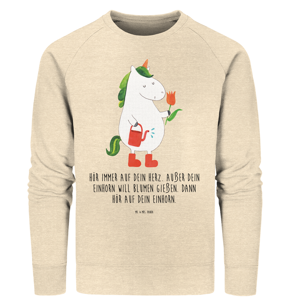 Organic Pullover Einhorn Gärtner Pullover, Pullover Männer, Pullover Frauen, Sweatshirt, Sweatshirt Männer, Sweatshirt Frauen, Unisex, Einhorn, Einhörner, Einhorn Deko, Pegasus, Unicorn, Luftballon, Gießkanne, Giesskanne, Lebenslust, Freude, Blume, Freundin, Garten, Stiefel