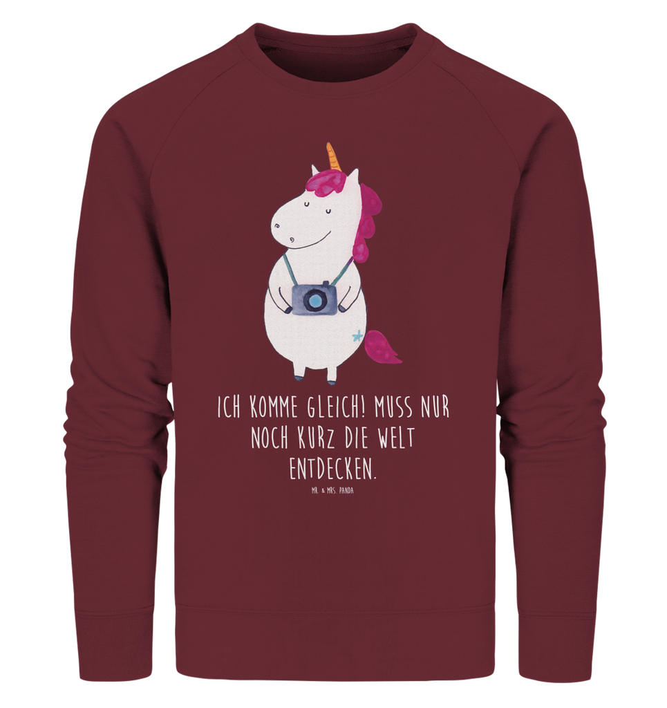 Organic Pullover Einhorn Fotograf Pullover, Pullover Männer, Pullover Frauen, Sweatshirt, Sweatshirt Männer, Sweatshirt Frauen, Unisex, Einhorn, Einhörner, Einhorn Deko, Pegasus, Unicorn, Fotograf, Fotografie, Kamera, Reisen, Weltreise, Weltenbummler, Urlaub, Tourist, Kurztrip, Reise, Städtereise