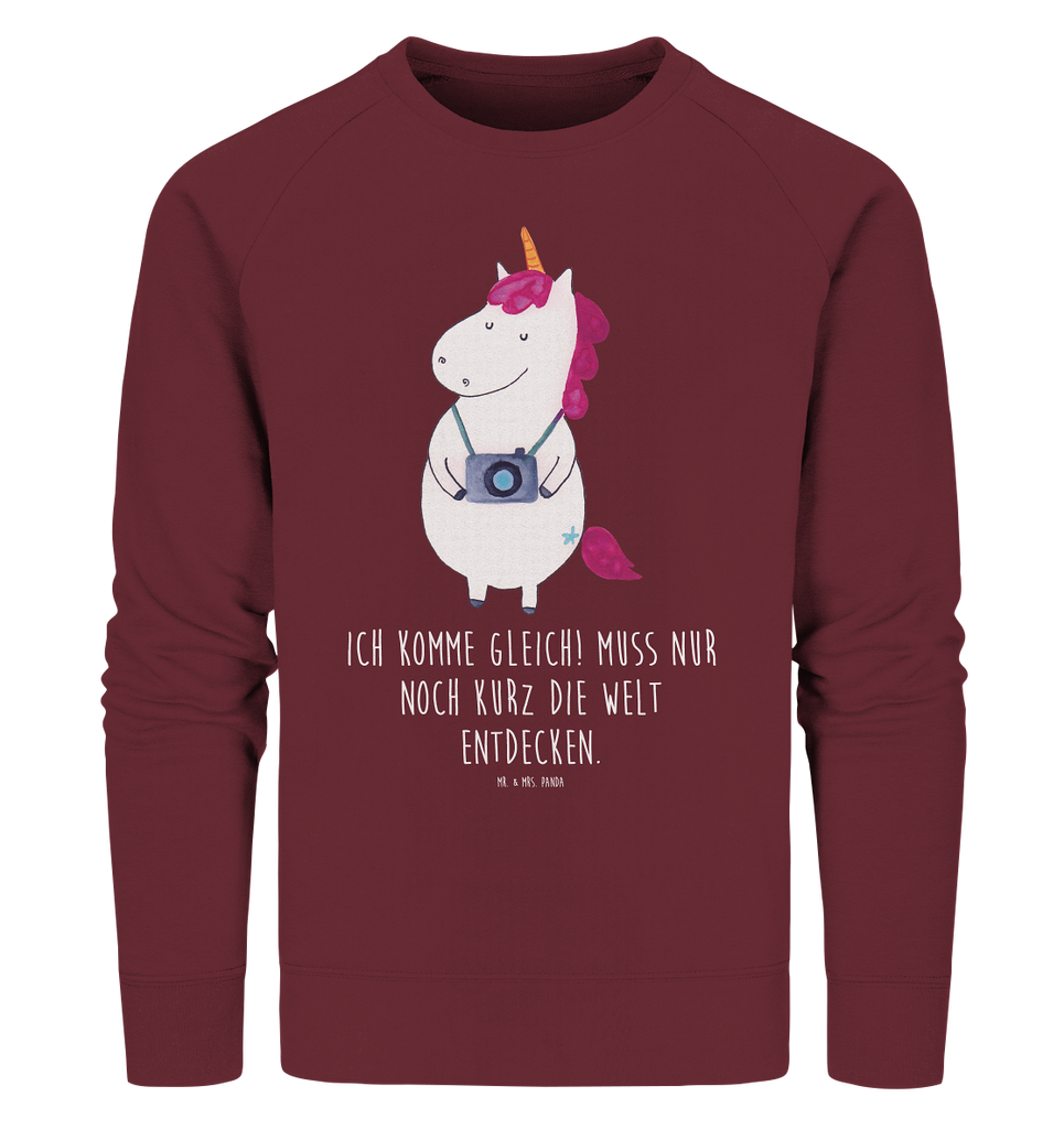 Organic Pullover Einhorn Fotograf Pullover, Pullover Männer, Pullover Frauen, Sweatshirt, Sweatshirt Männer, Sweatshirt Frauen, Unisex, Einhorn, Einhörner, Einhorn Deko, Pegasus, Unicorn, Fotograf, Fotografie, Kamera, Reisen, Weltreise, Weltenbummler, Urlaub, Tourist, Kurztrip, Reise, Städtereise