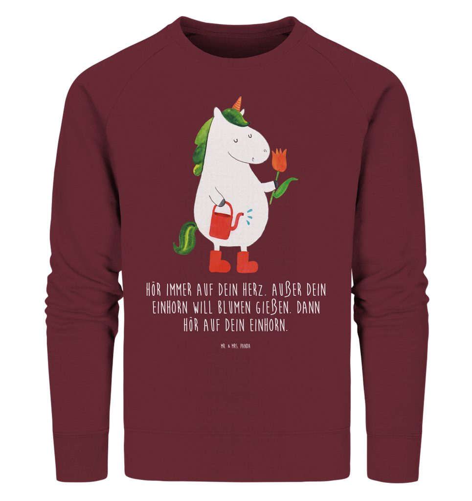 Organic Pullover Einhorn Gärtner Pullover, Pullover Männer, Pullover Frauen, Sweatshirt, Sweatshirt Männer, Sweatshirt Frauen, Unisex, Einhorn, Einhörner, Einhorn Deko, Pegasus, Unicorn, Luftballon, Gießkanne, Giesskanne, Lebenslust, Freude, Blume, Freundin, Garten, Stiefel