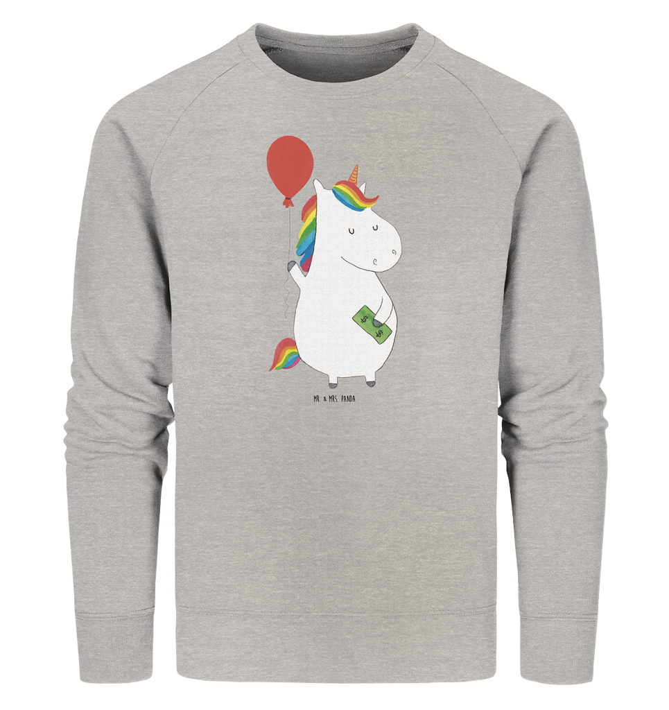 Organic Pullover Einhorn Luftballon Pullover, Pullover Männer, Pullover Frauen, Sweatshirt, Sweatshirt Männer, Sweatshirt Frauen, Unisex, Einhorn, Einhörner, Einhorn Deko, Pegasus, Unicorn, Luftballon, Geld, Lebenslust, Freude, Geschenk, Freundin