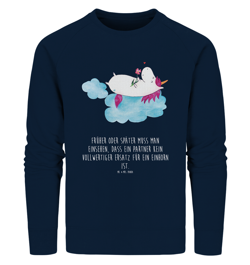 Organic Pullover Einhorn verliebt auf Wolke Pullover, Pullover Männer, Pullover Frauen, Sweatshirt, Sweatshirt Männer, Sweatshirt Frauen, Unisex, Einhorn, Einhörner, Einhorn Deko, Pegasus, Unicorn, verliebt, Liebe, Liebesbeweis, Freundin, Wolke
