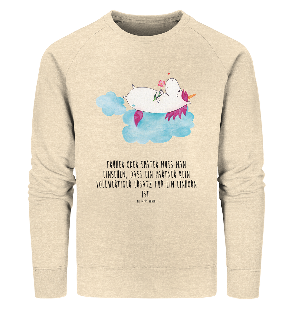 Organic Pullover Einhorn verliebt auf Wolke Pullover, Pullover Männer, Pullover Frauen, Sweatshirt, Sweatshirt Männer, Sweatshirt Frauen, Unisex, Einhorn, Einhörner, Einhorn Deko, Pegasus, Unicorn, verliebt, Liebe, Liebesbeweis, Freundin, Wolke