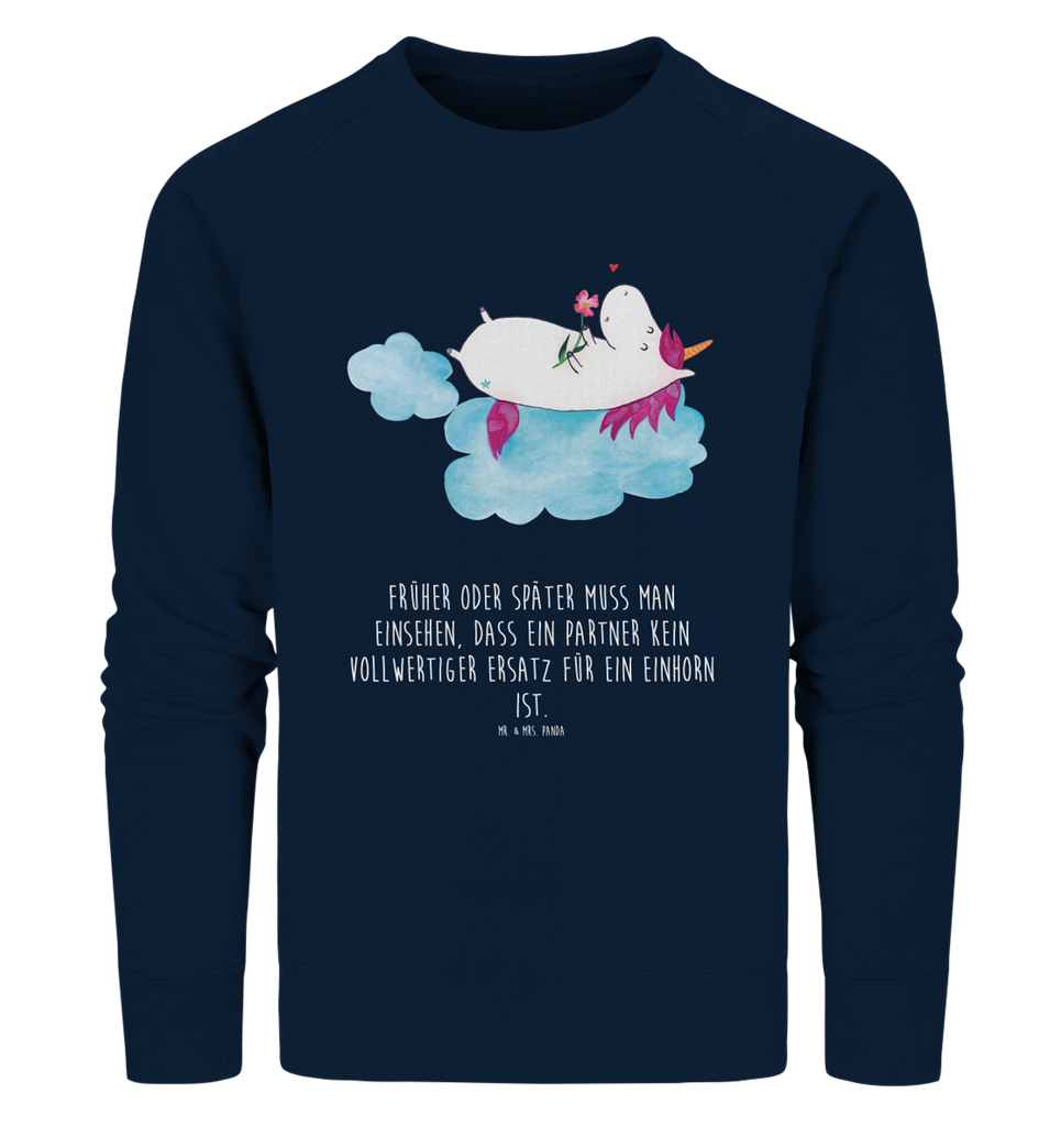 Organic Pullover Einhorn verliebt auf Wolke Pullover, Pullover Männer, Pullover Frauen, Sweatshirt, Sweatshirt Männer, Sweatshirt Frauen, Unisex, Einhorn, Einhörner, Einhorn Deko, Pegasus, Unicorn, verliebt, Liebe, Liebesbeweis, Freundin, Wolke