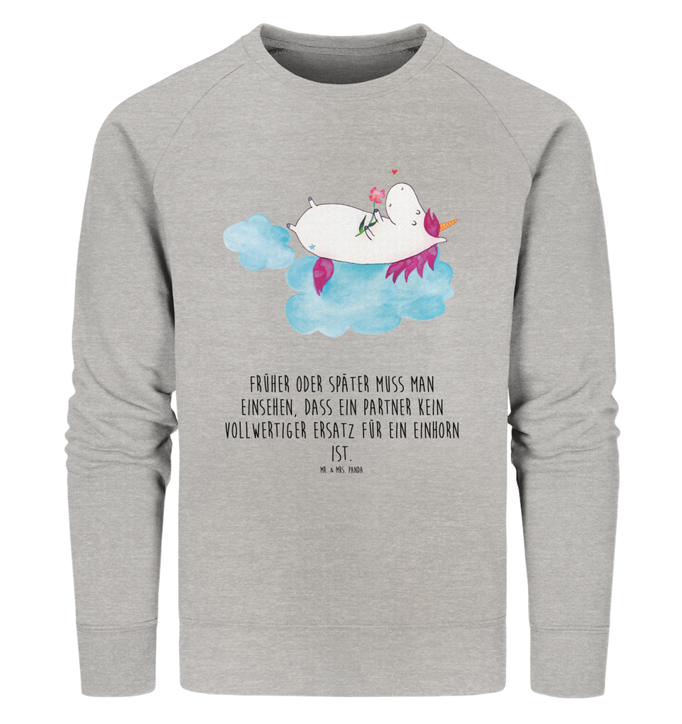 Organic Pullover Einhorn verliebt auf Wolke Pullover, Pullover Männer, Pullover Frauen, Sweatshirt, Sweatshirt Männer, Sweatshirt Frauen, Unisex, Einhorn, Einhörner, Einhorn Deko, Pegasus, Unicorn, verliebt, Liebe, Liebesbeweis, Freundin, Wolke