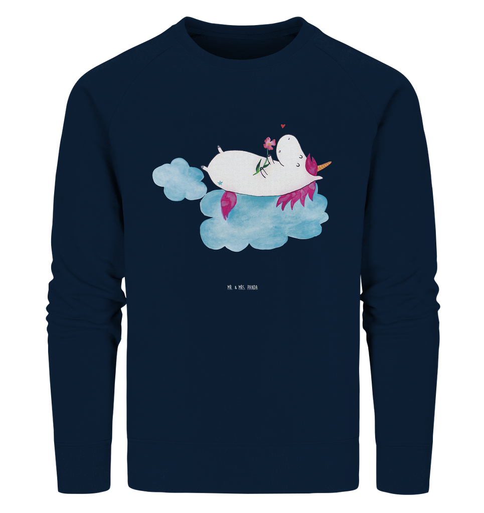 Organic Pullover Einhorn verliebt auf Wolke Pullover, Pullover Männer, Pullover Frauen, Sweatshirt, Sweatshirt Männer, Sweatshirt Frauen, Unisex, Einhorn, Einhörner, Einhorn Deko, Pegasus, Unicorn, verliebt, Liebe, Liebesbeweis, Freundin, Wolke