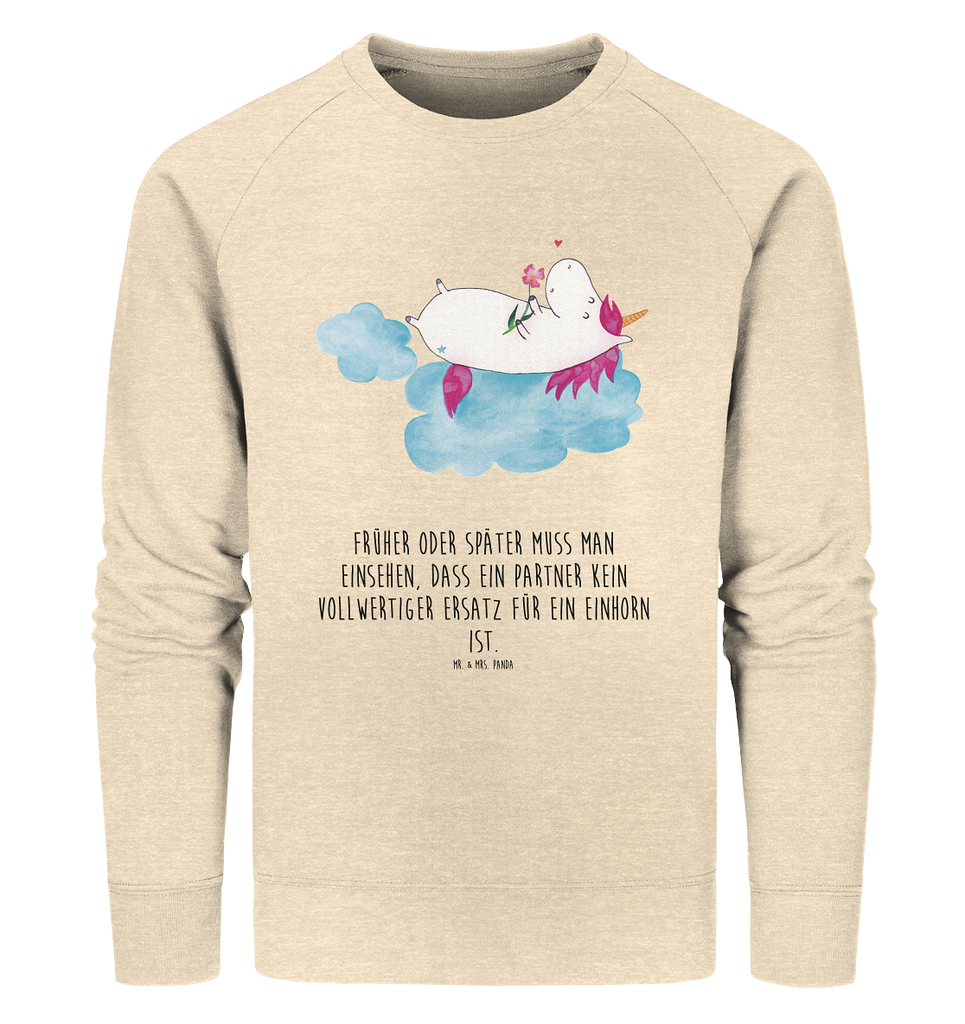 Organic Pullover Einhorn verliebt auf Wolke Pullover, Pullover Männer, Pullover Frauen, Sweatshirt, Sweatshirt Männer, Sweatshirt Frauen, Unisex, Einhorn, Einhörner, Einhorn Deko, Pegasus, Unicorn, verliebt, Liebe, Liebesbeweis, Freundin, Wolke