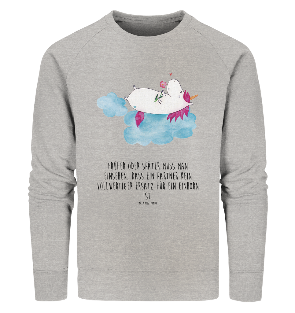 Organic Pullover Einhorn verliebt auf Wolke Pullover, Pullover Männer, Pullover Frauen, Sweatshirt, Sweatshirt Männer, Sweatshirt Frauen, Unisex, Einhorn, Einhörner, Einhorn Deko, Pegasus, Unicorn, verliebt, Liebe, Liebesbeweis, Freundin, Wolke