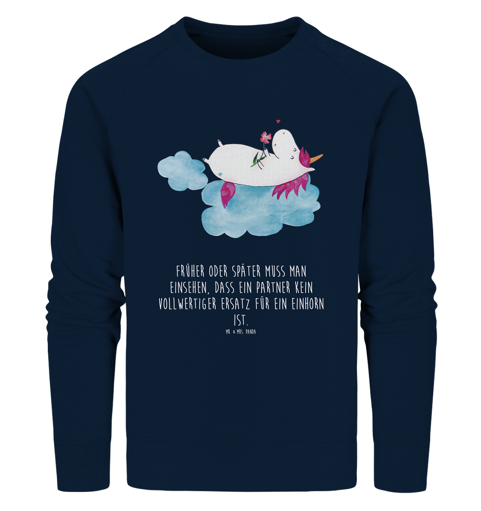 Organic Pullover Einhorn verliebt auf Wolke Pullover, Pullover Männer, Pullover Frauen, Sweatshirt, Sweatshirt Männer, Sweatshirt Frauen, Unisex, Einhorn, Einhörner, Einhorn Deko, Pegasus, Unicorn, verliebt, Liebe, Liebesbeweis, Freundin, Wolke