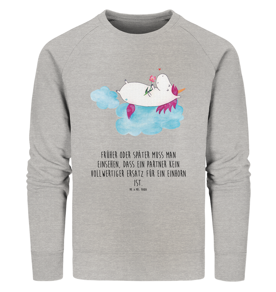 Organic Pullover Einhorn verliebt auf Wolke Pullover, Pullover Männer, Pullover Frauen, Sweatshirt, Sweatshirt Männer, Sweatshirt Frauen, Unisex, Einhorn, Einhörner, Einhorn Deko, Pegasus, Unicorn, verliebt, Liebe, Liebesbeweis, Freundin, Wolke