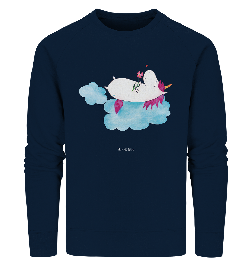 Organic Pullover Einhorn verliebt auf Wolke Pullover, Pullover Männer, Pullover Frauen, Sweatshirt, Sweatshirt Männer, Sweatshirt Frauen, Unisex, Einhorn, Einhörner, Einhorn Deko, Pegasus, Unicorn, verliebt, Liebe, Liebesbeweis, Freundin, Wolke