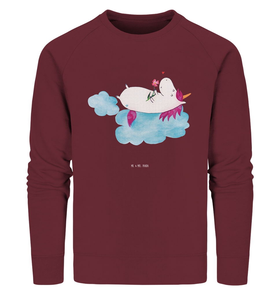 Organic Pullover Einhorn verliebt auf Wolke Pullover, Pullover Männer, Pullover Frauen, Sweatshirt, Sweatshirt Männer, Sweatshirt Frauen, Unisex, Einhorn, Einhörner, Einhorn Deko, Pegasus, Unicorn, verliebt, Liebe, Liebesbeweis, Freundin, Wolke