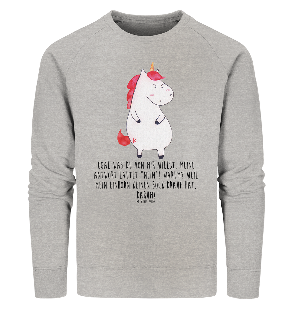 Organic Pullover Einhorn wütend Pullover, Pullover Männer, Pullover Frauen, Sweatshirt, Sweatshirt Männer, Sweatshirt Frauen, Unisex, Einhorn, Einhörner, Einhorn Deko, Pegasus, Unicorn, Realität, Ansage, lustlos, nein, Büro, Arbeit, wütend, dumme Fragen, lustig, Spaß, Geschenk