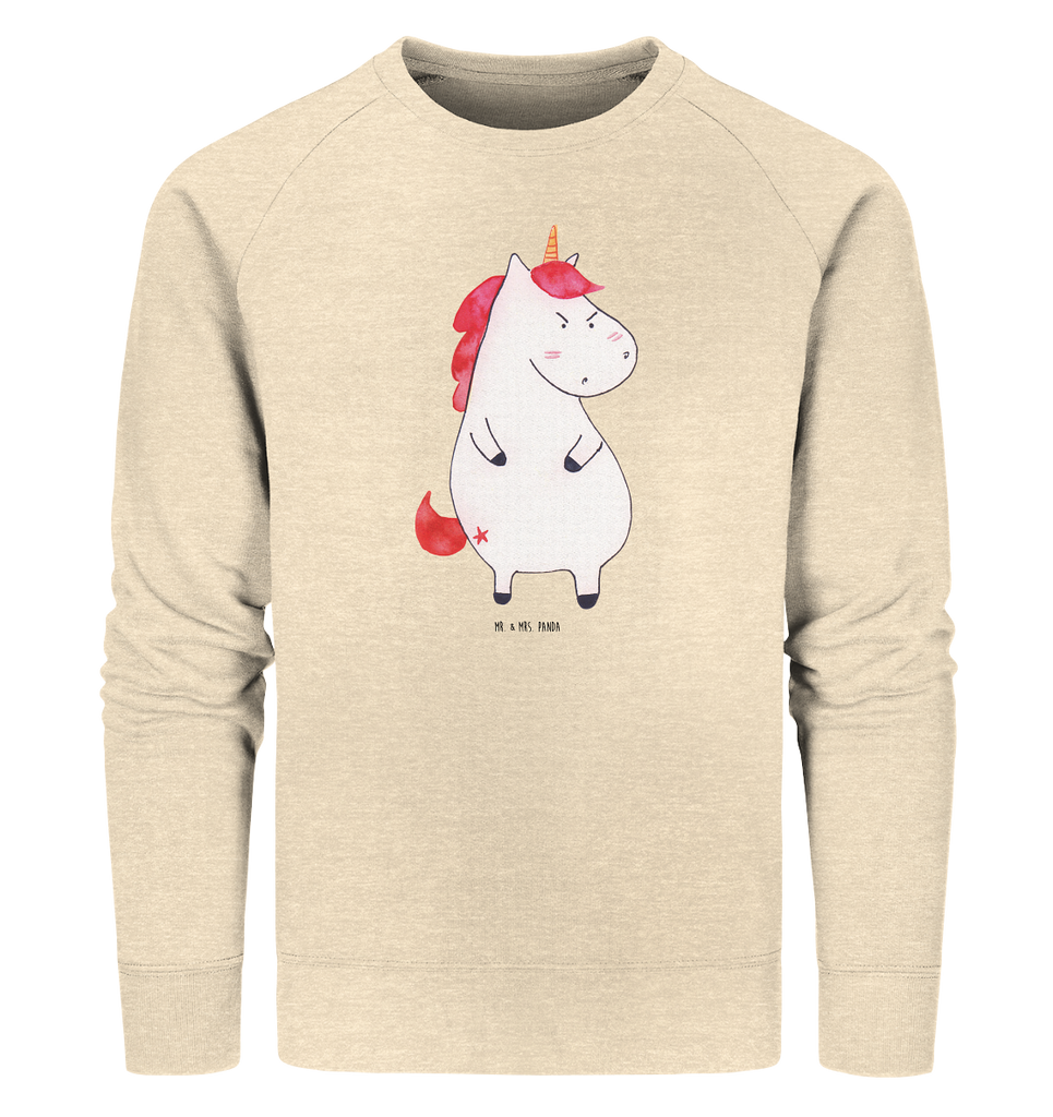 Organic Pullover Einhorn wütend Pullover, Pullover Männer, Pullover Frauen, Sweatshirt, Sweatshirt Männer, Sweatshirt Frauen, Unisex, Einhorn, Einhörner, Einhorn Deko, Pegasus, Unicorn, Realität, Ansage, lustlos, nein, Büro, Arbeit, wütend, dumme Fragen, lustig, Spaß, Geschenk