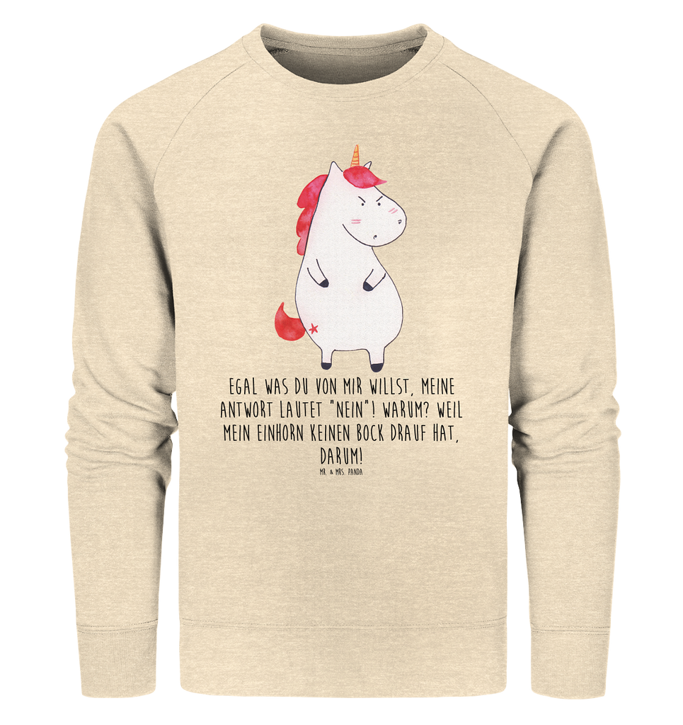 Organic Pullover Einhorn wütend Pullover, Pullover Männer, Pullover Frauen, Sweatshirt, Sweatshirt Männer, Sweatshirt Frauen, Unisex, Einhorn, Einhörner, Einhorn Deko, Pegasus, Unicorn, Realität, Ansage, lustlos, nein, Büro, Arbeit, wütend, dumme Fragen, lustig, Spaß, Geschenk