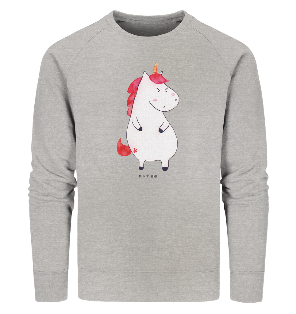 Organic Pullover Einhorn wütend Pullover, Pullover Männer, Pullover Frauen, Sweatshirt, Sweatshirt Männer, Sweatshirt Frauen, Unisex, Einhorn, Einhörner, Einhorn Deko, Pegasus, Unicorn, Realität, Ansage, lustlos, nein, Büro, Arbeit, wütend, dumme Fragen, lustig, Spaß, Geschenk