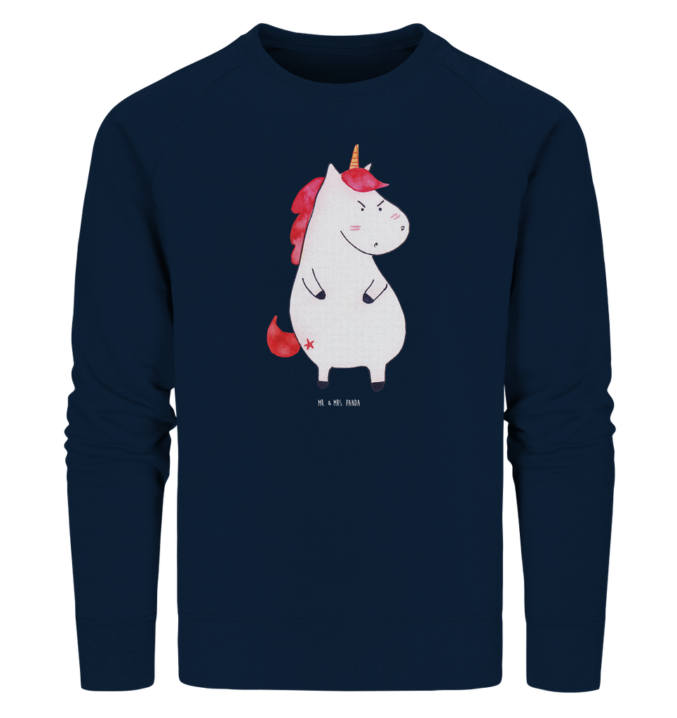 Organic Pullover Einhorn wütend Pullover, Pullover Männer, Pullover Frauen, Sweatshirt, Sweatshirt Männer, Sweatshirt Frauen, Unisex, Einhorn, Einhörner, Einhorn Deko, Pegasus, Unicorn, Realität, Ansage, lustlos, nein, Büro, Arbeit, wütend, dumme Fragen, lustig, Spaß, Geschenk
