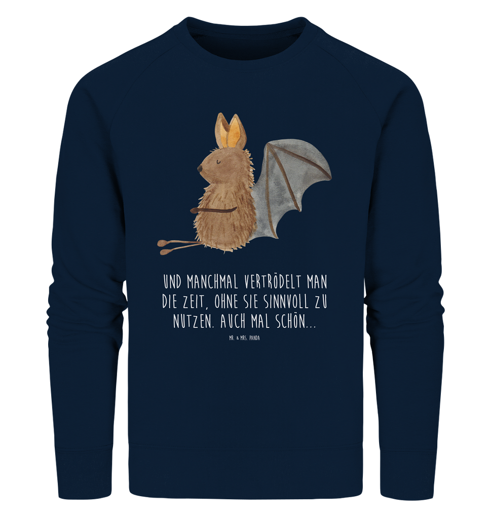 Organic Pullover Fledermaus sitzend