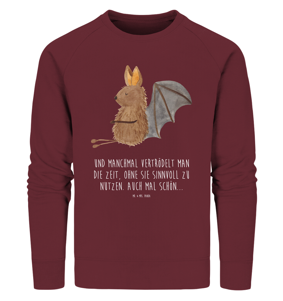 Organic Pullover Fledermaus sitzend