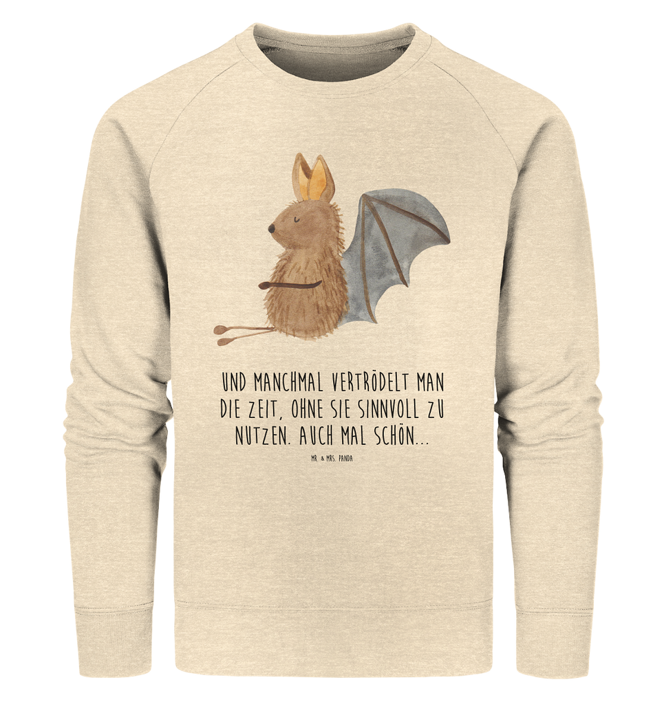 Organic Pullover Fledermaus sitzend