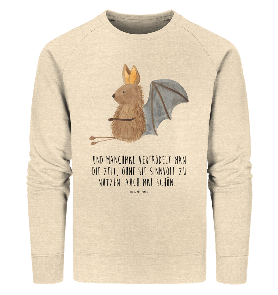Organic Pullover Fledermaus sitzend