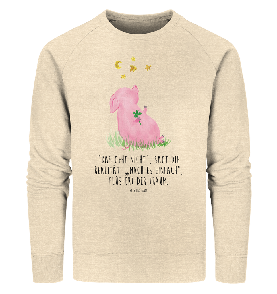 Organic Pullover Glücksschwein Pullover, Pullover Männer, Pullover Frauen, Sweatshirt, Sweatshirt Männer, Sweatshirt Frauen, Unisex, süße Tiermotive, gute Laune, lustige Sprüche, Tiere, Glücksschwein. Glück, Schwein, Schweinchen, Sterne, Sernchen, Ziele, Träume, Motivation, Glücksbringer