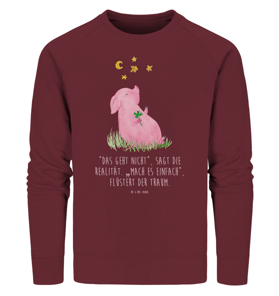 Organic Pullover Glücksschwein Pullover, Pullover Männer, Pullover Frauen, Sweatshirt, Sweatshirt Männer, Sweatshirt Frauen, Unisex, süße Tiermotive, gute Laune, lustige Sprüche, Tiere, Glücksschwein. Glück, Schwein, Schweinchen, Sterne, Sernchen, Ziele, Träume, Motivation, Glücksbringer