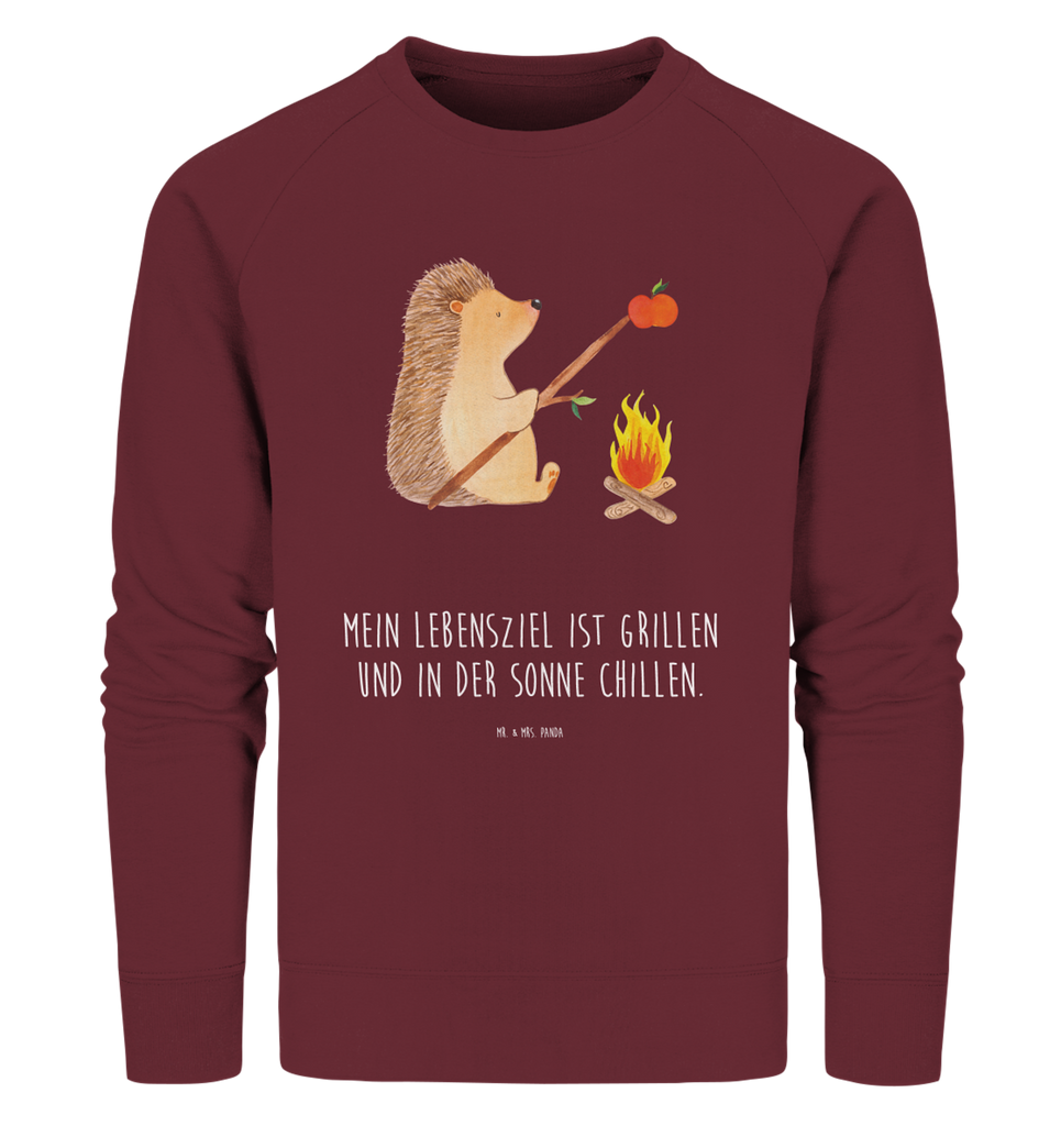 Organic Pullover Igel grillt Pullover, Pullover Männer, Pullover Frauen, Sweatshirt, Sweatshirt Männer, Sweatshirt Frauen, Unisex, Tiermotive, Gute Laune, lustige Sprüche, Tiere, Igel, Grillen, Ziele, Motivation, arbeitslos, Sinn des Lebens, Spruch