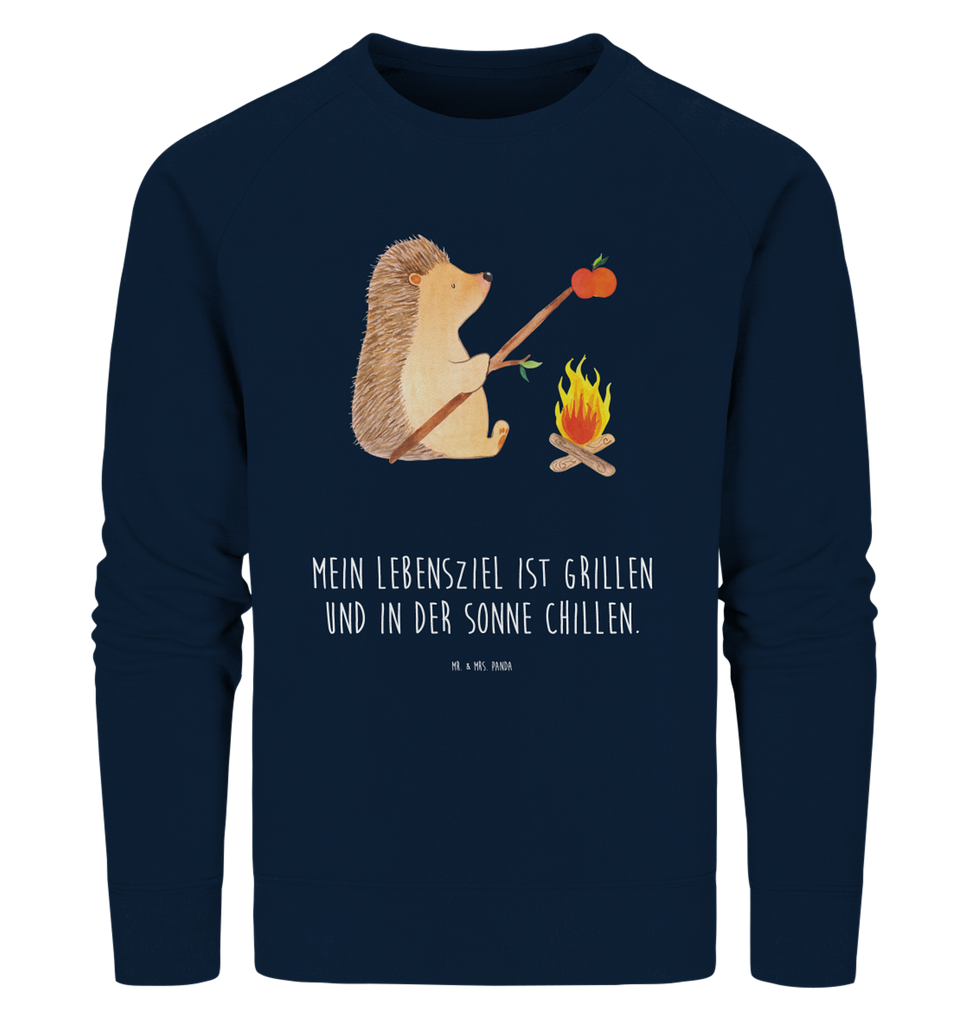 Organic Pullover Igel grillt Pullover, Pullover Männer, Pullover Frauen, Sweatshirt, Sweatshirt Männer, Sweatshirt Frauen, Unisex, Tiermotive, Gute Laune, lustige Sprüche, Tiere, Igel, Grillen, Ziele, Motivation, arbeitslos, Sinn des Lebens, Spruch