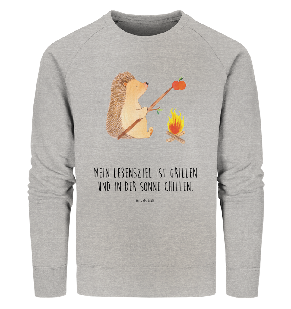 Organic Pullover Igel grillt Pullover, Pullover Männer, Pullover Frauen, Sweatshirt, Sweatshirt Männer, Sweatshirt Frauen, Unisex, Tiermotive, Gute Laune, lustige Sprüche, Tiere, Igel, Grillen, Ziele, Motivation, arbeitslos, Sinn des Lebens, Spruch
