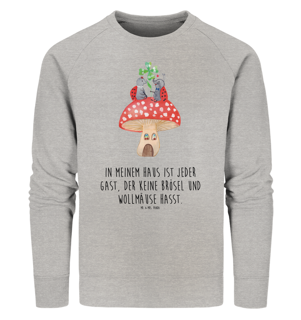 Organic Pullover Marienkäfer Paar Fliegenpilz Pullover, Pullover Männer, Pullover Frauen, Sweatshirt, Sweatshirt Männer, Sweatshirt Frauen, Unisex, Tiermotive, Gute Laune, lustige Sprüche, Tiere, Haus, Wohnung, zuhause, Fliegenpilz, Marienkäfer, Fleigenpilzhaus