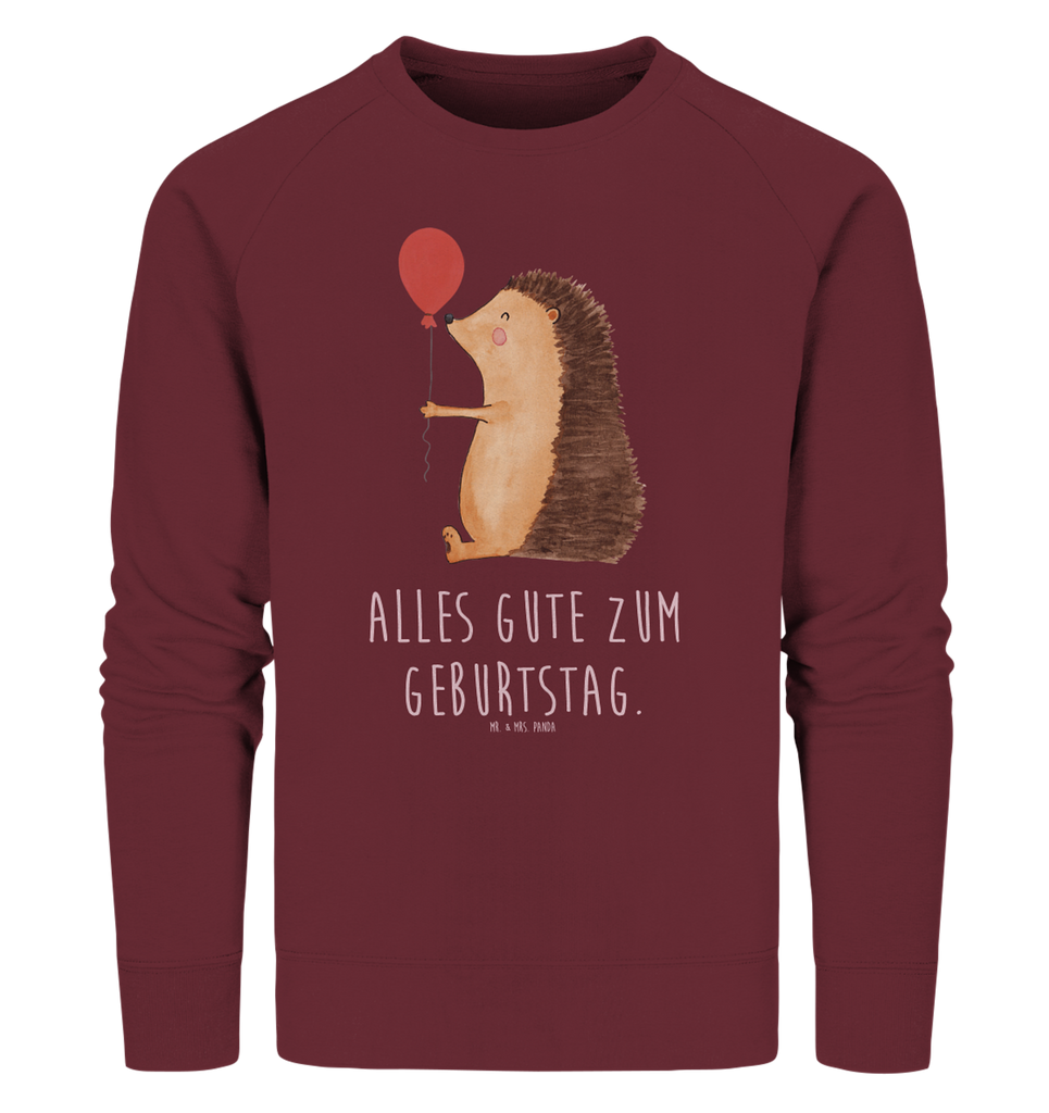 Organic Pullover Igel mit Luftballon Pullover, Pullover Männer, Pullover Frauen, Sweatshirt, Sweatshirt Männer, Sweatshirt Frauen, Unisex, Tiermotive, Gute Laune, lustige Sprüche, Tiere, Igel, Geburtstag, Herzlichen Glückwunsch, Glückwunsch, Geburtstagskind, Ballon, Happy Birthday
