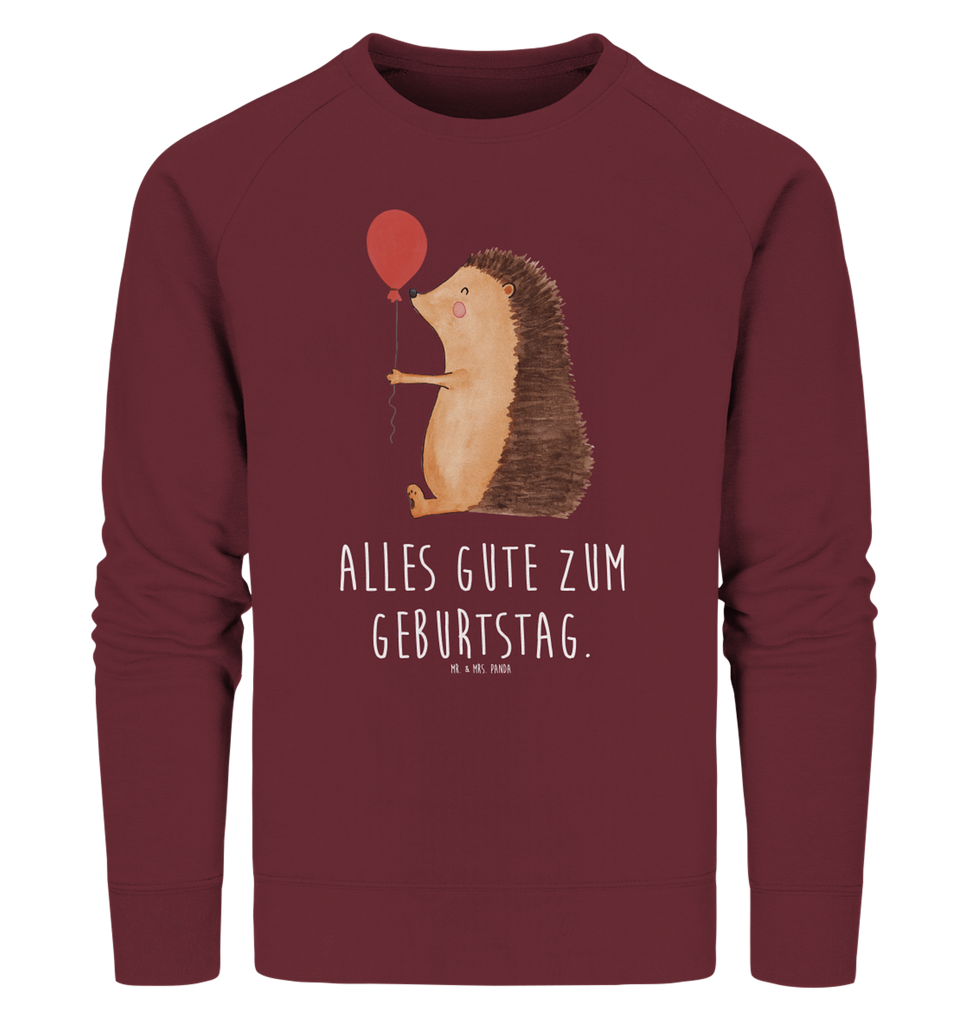 Organic Pullover Igel mit Luftballon Pullover, Pullover Männer, Pullover Frauen, Sweatshirt, Sweatshirt Männer, Sweatshirt Frauen, Unisex, Tiermotive, Gute Laune, lustige Sprüche, Tiere, Igel, Geburtstag, Herzlichen Glückwunsch, Glückwunsch, Geburtstagskind, Ballon, Happy Birthday