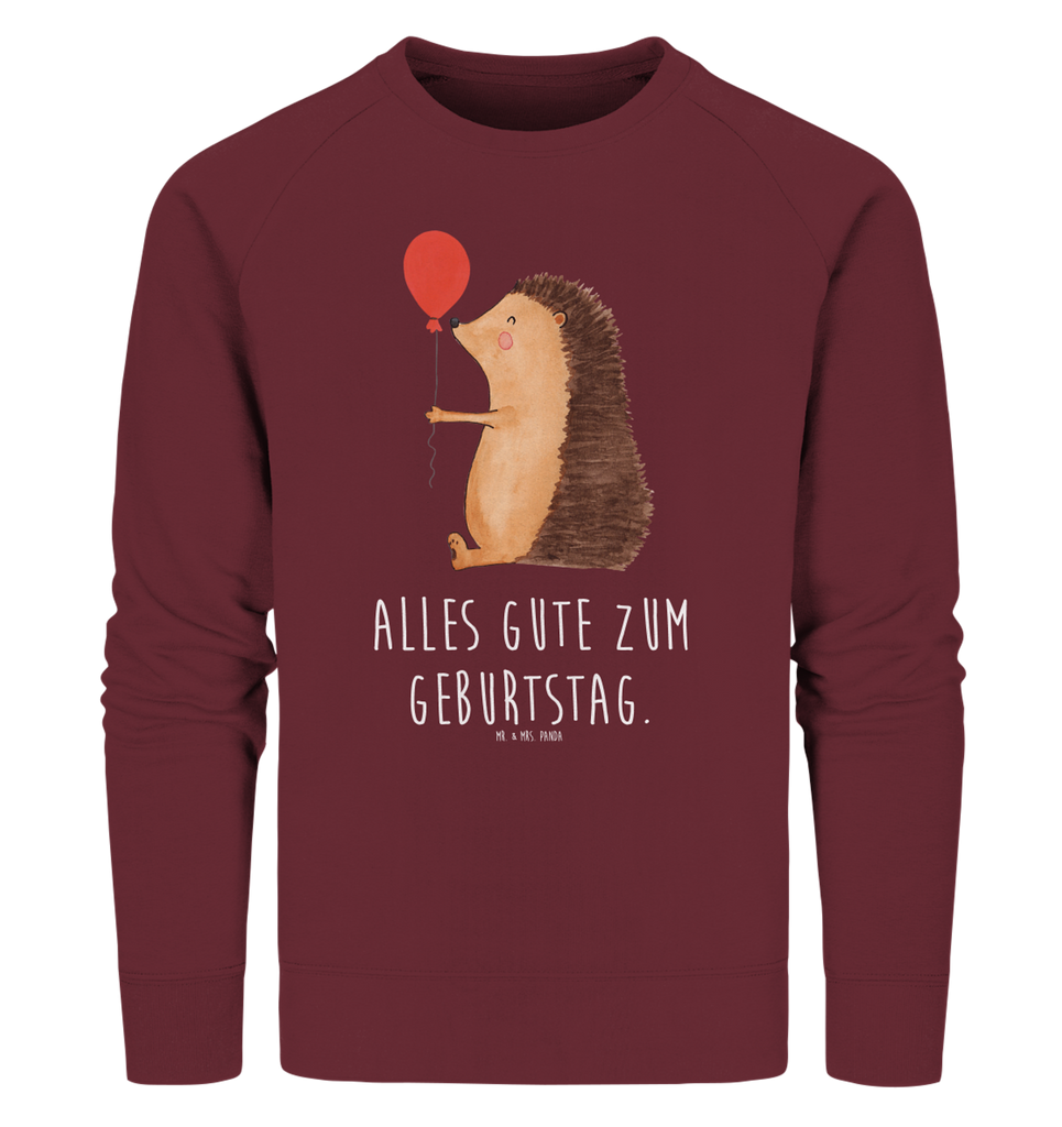 Organic Pullover Igel mit Luftballon Pullover, Pullover Männer, Pullover Frauen, Sweatshirt, Sweatshirt Männer, Sweatshirt Frauen, Unisex, Tiermotive, Gute Laune, lustige Sprüche, Tiere, Igel, Geburtstag, Herzlichen Glückwunsch, Glückwunsch, Geburtstagskind, Ballon, Happy Birthday