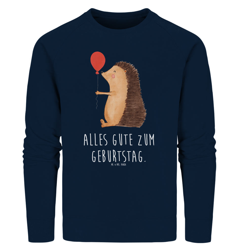 Organic Pullover Igel mit Luftballon Pullover, Pullover Männer, Pullover Frauen, Sweatshirt, Sweatshirt Männer, Sweatshirt Frauen, Unisex, Tiermotive, Gute Laune, lustige Sprüche, Tiere, Igel, Geburtstag, Herzlichen Glückwunsch, Glückwunsch, Geburtstagskind, Ballon, Happy Birthday