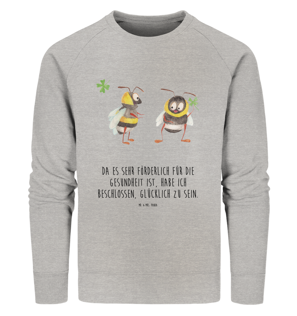 Organic Pullover Hummeln mit Kleeblatt Pullover, Pullover Männer, Pullover Frauen, Sweatshirt, Sweatshirt Männer, Sweatshirt Frauen, Unisex, Tiermotive, Gute Laune, lustige Sprüche, Tiere, Hummel, Biene, Spruch positiv, Biene Deko, Spruch schön, glücklich sein, glücklich werden, Spruch fröhlich