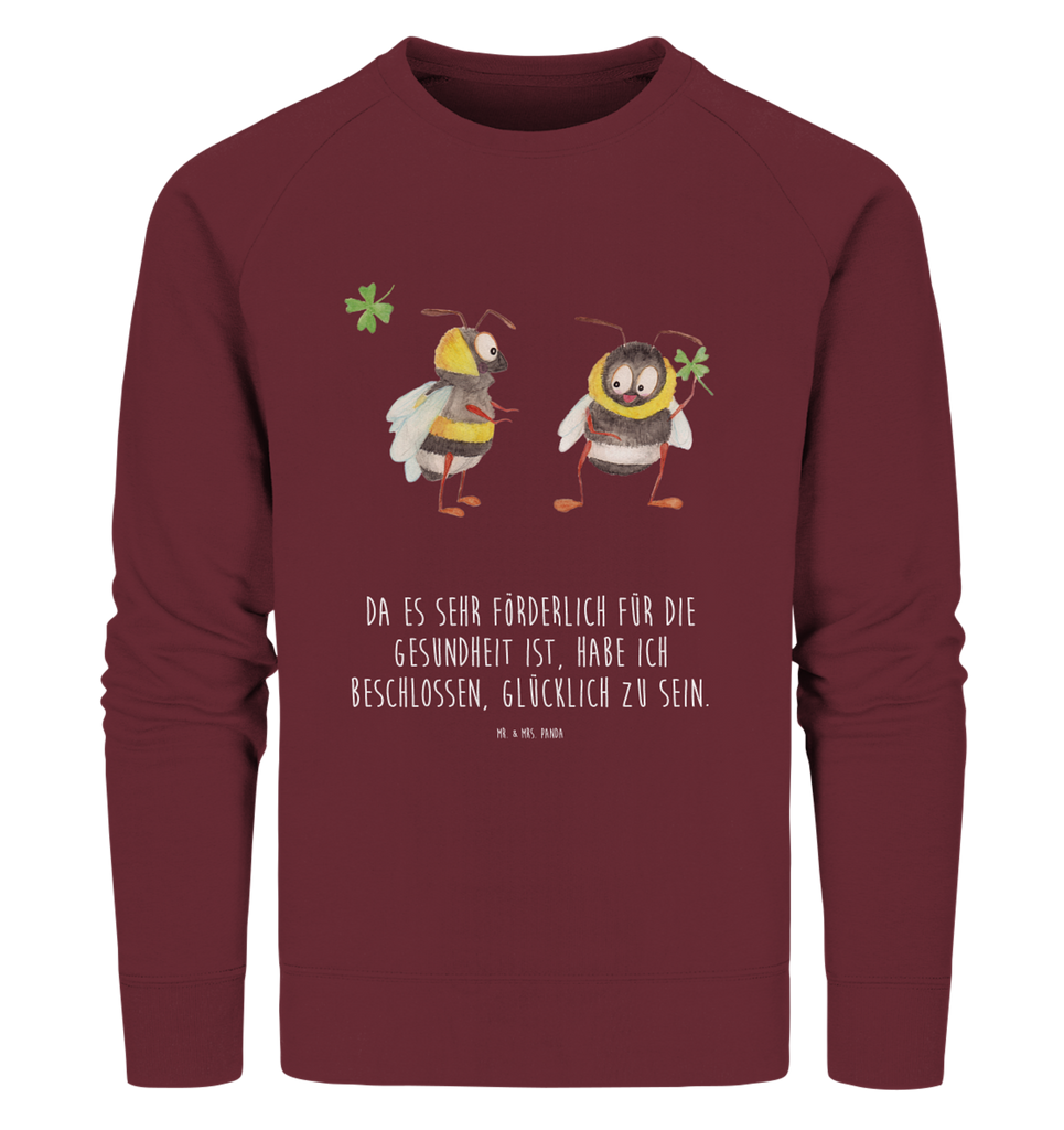 Organic Pullover Hummeln mit Kleeblatt Pullover, Pullover Männer, Pullover Frauen, Sweatshirt, Sweatshirt Männer, Sweatshirt Frauen, Unisex, Tiermotive, Gute Laune, lustige Sprüche, Tiere, Hummel, Biene, Spruch positiv, Biene Deko, Spruch schön, glücklich sein, glücklich werden, Spruch fröhlich
